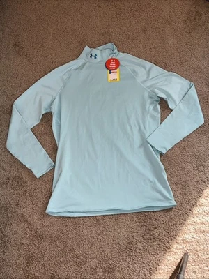 Under Armour Women's Light Blue Size XL Long Sleeve Fitted Cold Gear - Image 1 of 4