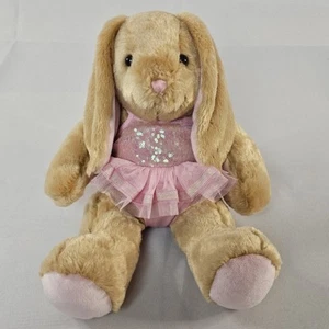 Build-A-Bear Brown Bunny Rabbit Plush Super Soft With Ballerina Dress 17” READ⬇ - Picture 1 of 10