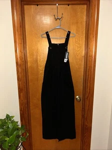 Women’s “Himosyber” Black Cotton Overalls Side Zip Small - Picture 1 of 6