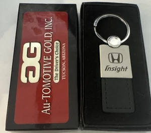 HONDA Insight BLACK Leather & Metal Keychain NEW IN BOX - Bild 1 von 1