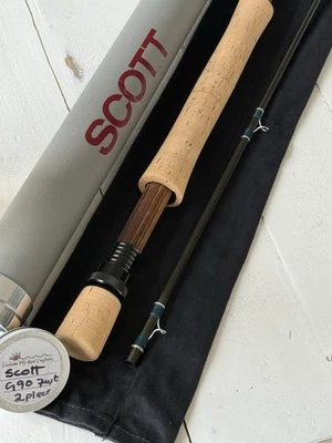 **HERMOSO** 🔥 SCOTT G personalizado 7wt. ¡¡Caña de mosca de 9 pies ~ 2 piezas!! 🔥 Foto 1 de 4