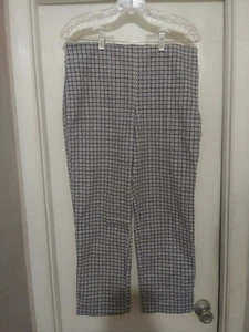 Talbots Heritage Women's Multi-Color Cotton Blend Geometric Zip-Up Pants Size 10 - Picture 1 of 9