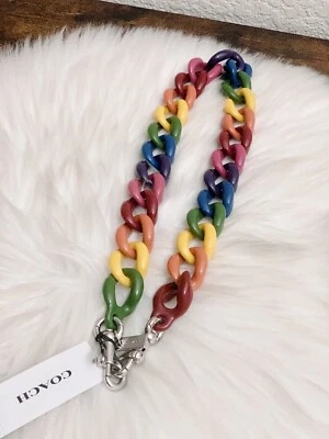 Alça de ombro Coach corrente arco-íris CP895 nova com etiquetas limitada - Imagem 1 de 4