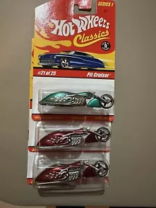 2008 3 SET Pit Cruiser Cycle HOT WHEELS CLASSICS Series 1 - Picture 1 of 6