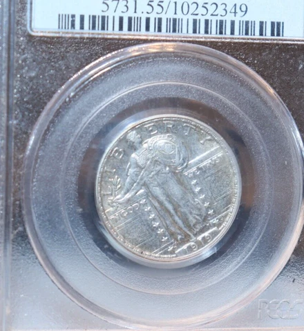 1919 D US Standing Liberty Quarter 25 c PCGS AU55 FH Cover