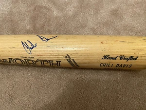 Chili Davis California Angels Spiel gebraucht ungebrochener Schläger signiert schön wert - Bild 1 von 4