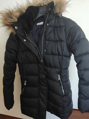 Piumino H&M Nero- cappuccio per bambina di 9/10 anni, come nuovo  - Immagine 1 di 4