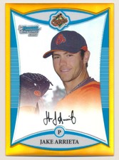 2008 Bowman Chrome Prospects Orange Refractors #BCP164 Jake Arrieta /25