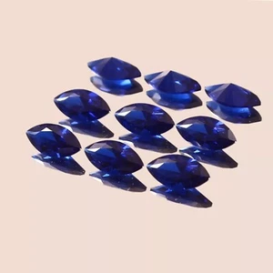 Certified AAA Natural 8x5 MM- 15 Pcs Blue Spinel Loose Marquise Gemstone Cut Lot - Picture 1 of 4