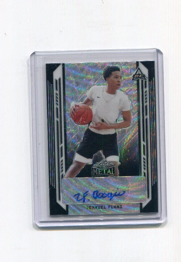 2021-22 Leaf Metal Autographs Black Wave Johnuel Fland Rookie Auto 7/10 - Image 1 of 1