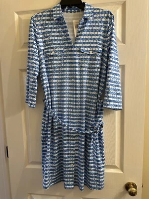 Vestido Camisa Azul Catalina Pano Grande J. McLaughlin Brynn Novo com etiquetas $238 - Imagem 1 de 4