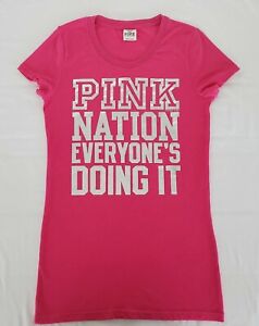 Victoria's Secret PINK NATION Everyone's Doing It  Small Short Sleeve 