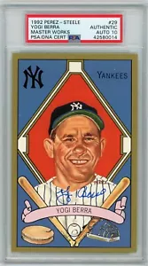 Yogi Berra Signed Perez Steele Master Works - PSA DNA 10 - Picture 1 of 1