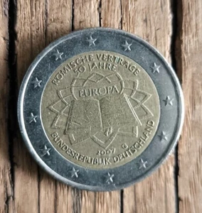 Deutschland Sammlerstück 2 Euro 2007 D 50 Jahre Römische Verträge Rarität - Bild 1 von 3