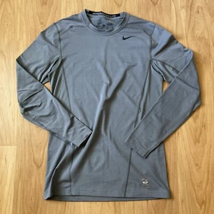 Nike Pro Combat Dri-Fit Shirt Herren Gr. M Grau Fitted Hyperwarm Lite Medium - Bild 1 von 5