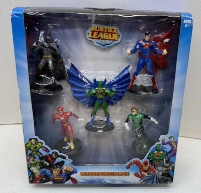 Juego de 5 figuras coleccionables Liga de la Justicia Superman Batman Linterna Verde Foto 1 de 4