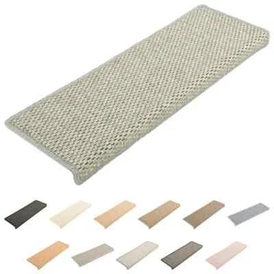 Treppenmatten Selbstklebend Stufenmatten Teppichich 15 Stk. vidaXL Sisal-Optik - Bild 1 von 4