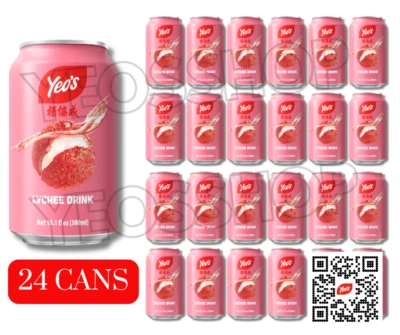 *NEW* Yeo’s Lychee Drink – Sweet, Refreshing, and Exotic, 300ml (24 Cans) - Image 1 of 4