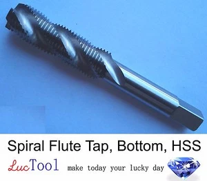 1/2-20 UNF Spiral Flute Tap Bottom GH3 Limit 3 Flute HSS Uncoated Bright Thread - Picture 1 of 7
