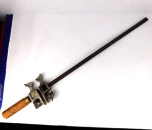RARE Vtg. Aldrich 21" Sliding Pressure Bar Clamp Wood Handled Made in USA - Picture 1 of 14