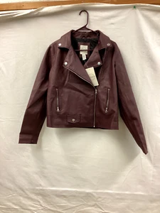Vine & Valley maroon zip Waist Length Jacket Womens Size Small NWT - Picture 1 of 8