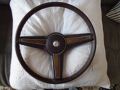 1978-1987 PONTIAC GRAND PRIX LEMANS BONNEVILLE STEERING WHEEL BROWN HORN BUTTON - Image 1 of 4