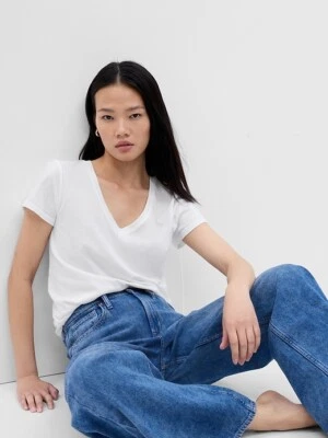 Camiseta Gap Favorite Cuello en V Blanca, Azul, Amarilla, Negra NUEVA XXS-XXL Foto 1 de 4