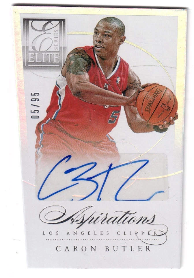 Caron Butler 2012-13 Panini Elite Die Cut Auto 5/95 Jersey Number 1/1 - Image 1 of 1