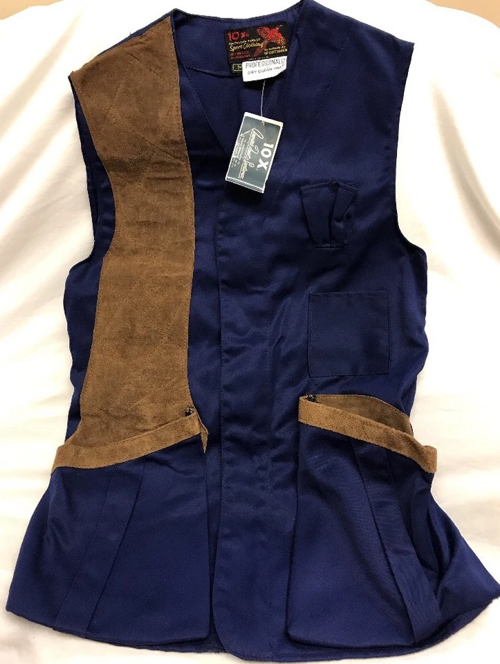 VTG Deadstock 10-X America's Finest Sport Clothing Shooters Vest Size M Blue NWT - Image 1 of 4