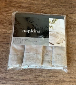 DUNELM LINEN NAPKINS x 4 - Picture 1 of 3