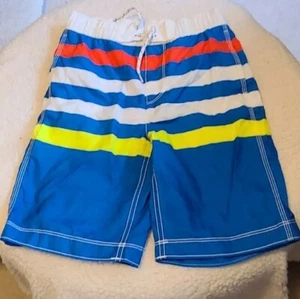 EUC Boys Gap XL (12) Blue/White/Yellow/Red Swim Trunks - Picture 1 of 4