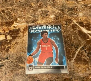 Tarjeta de radiocontrol Amen Thompson 2023-24 Panini Donruss Optic White Hot Rookies #9 Rockets - Imagen 1 de 1