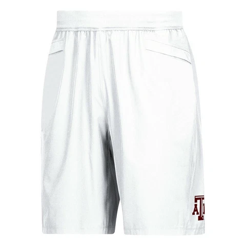 Texas A&M Aggies NCAA Adidas Men's White Crazy Train Woven Shorts Cover