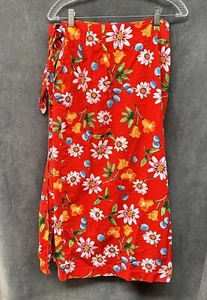 Falda envolvente roja floral XL Retratos de Northern Isles de colección - Imagen 1 de 4