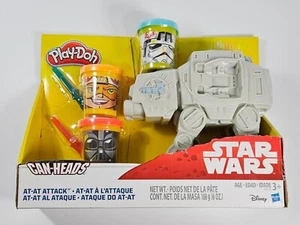 STAR WARS PLAY DOH AT-AT ATTACK CAN-HEADS PLAYSET ESB HOTH BATTLE MOSC 2015 RARE - Picture 1 of 5