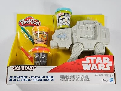 STAR WARS PLAY DOH AT-AT ATTACK CAN-HEADS PLAYSET ESB HOTH BATTLE MOSC 2015 RARE - Image 1 of 4