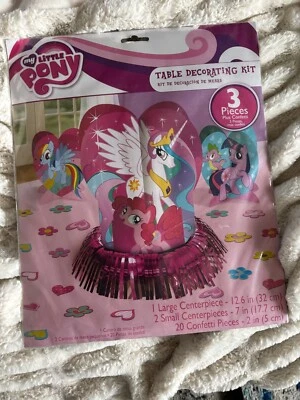 My Little PONY 3 PIEZAS Kit de Decoración de Mesa con Confeti NUEVO PRECINTADO Foto 1 de 2