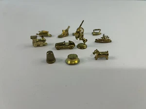 Monopoly Deluxe Edition Replacement Pieces Golden Tokens Complete Set 1995 - Picture 1 of 5