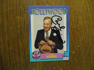 CARL  REINER (Died-2020)  (The Dick  Van Dyke  Show)Signed 1991 "Hollywood" Card
