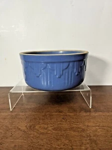 SCHÖNER BLAUER STEINGUT LATTENZAUNTOPF - Bild 1 von 7