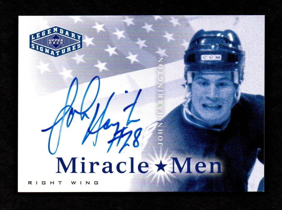 2004-05 UD Legendary Signatures Miracle Men JOHN HARRINGTON Autograph - Image 1 of 2