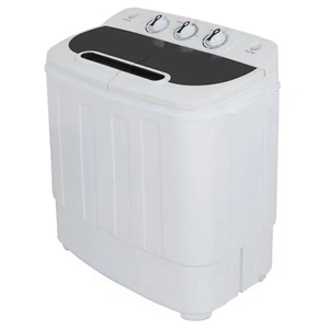 Portable Mini Compact Twin Tub 13LBS Total Washing Machine Washer Spin Spinner - Picture 1 of 11