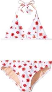 Toobydoo Red Poppy Flower Bikini Girl's US L75224 Size 13/14 - Picture 1 of 2