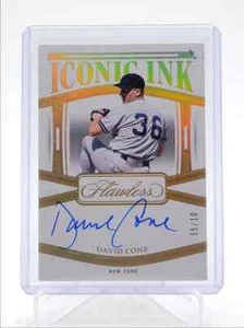 DAVID CONE 2024 FLAWLESS ICONIC INK AUTOGRAPH GOLD AUTO 09/10 - Picture 1 of 2