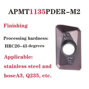 10pcs APMT1135PDER-M2 Milling Carbide Inserts Blades For steel APMT1135 - Picture 1 of 7