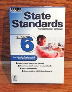 State Standards Grade 6 Test Preparation Software 50 States PC & Mac BRAND NEW - Picture 1 of 1