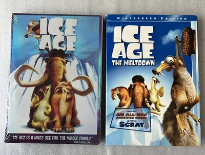 Ледниковый период 1 + 2 Meltdown DVD + целевой бонус диск лот новый запечатанный w чехлы - Изображение 1 из 4