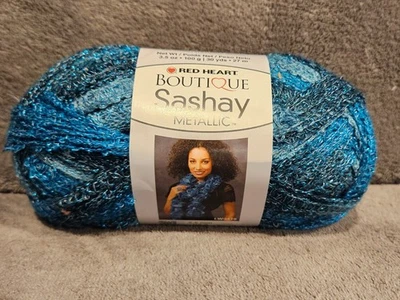 Пряжа с оборками Red Heart Boutique Sashay Metallic Aquamarine лот из 1 - Изображение 1 из 3