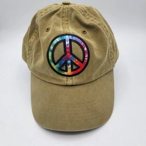 Richardson Casual Años 70 De Colección Verde Oliva Con Tinte Letrero de Paz Sombrero Unisex - Imagen 1 de 12