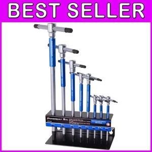 Metric T-Handle Hex Key Wrench Set with Storage Rack - Picture 1 of 7
